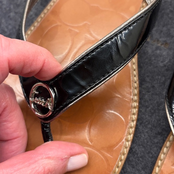 COACH Deney Embossed Calf Sandal - 10B - Picture 10 of 10